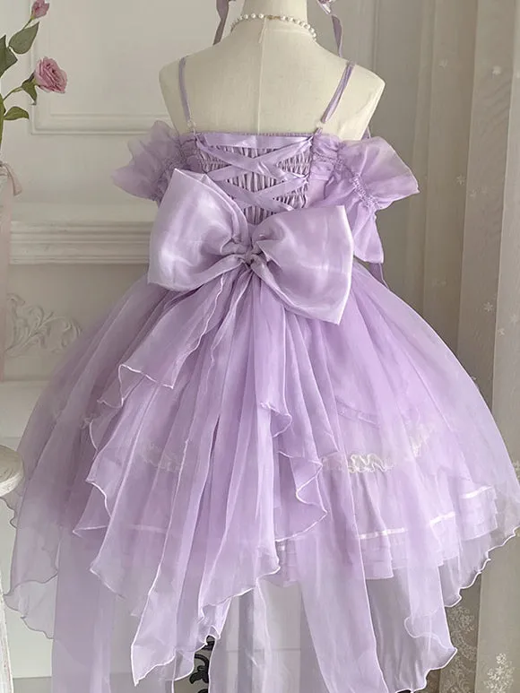 Sweet Lolita JSK Dress Embroidered Fuchsia Pink Lolita Jumper Skirts