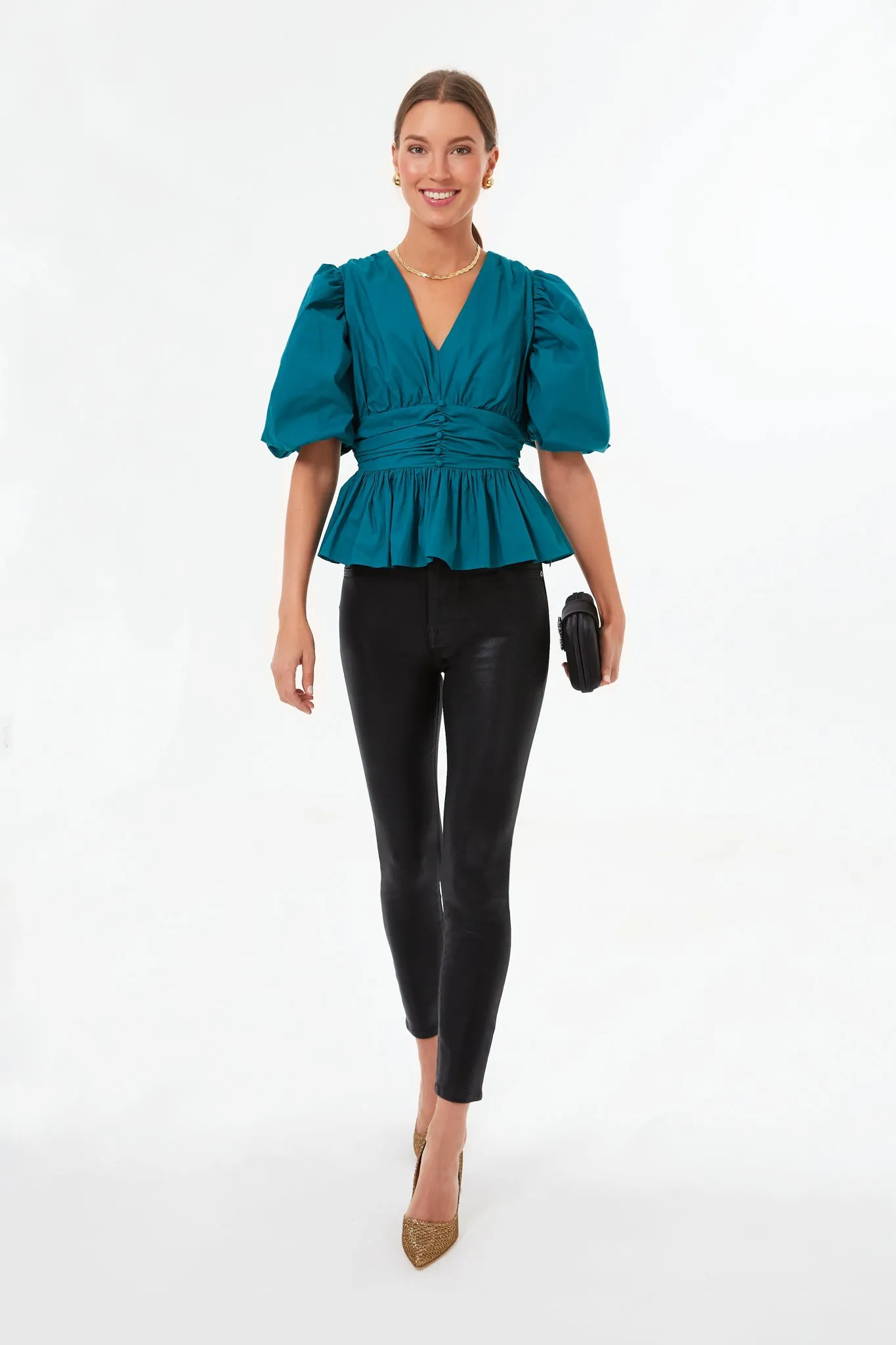 Teal Millie Blouse
