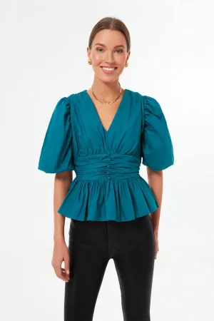 Teal Millie Blouse