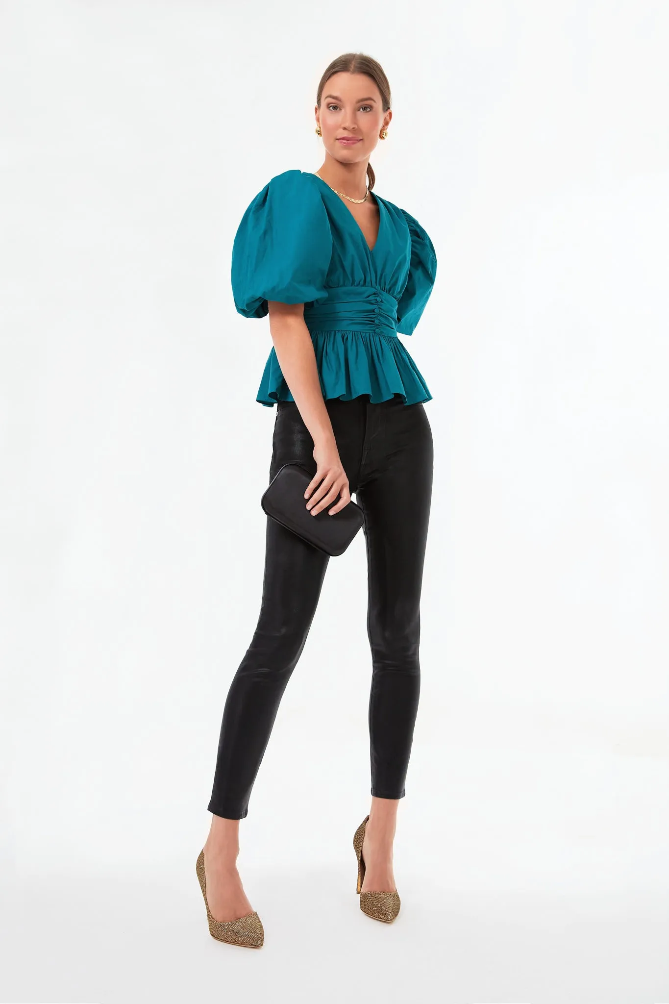 Teal Millie Blouse
