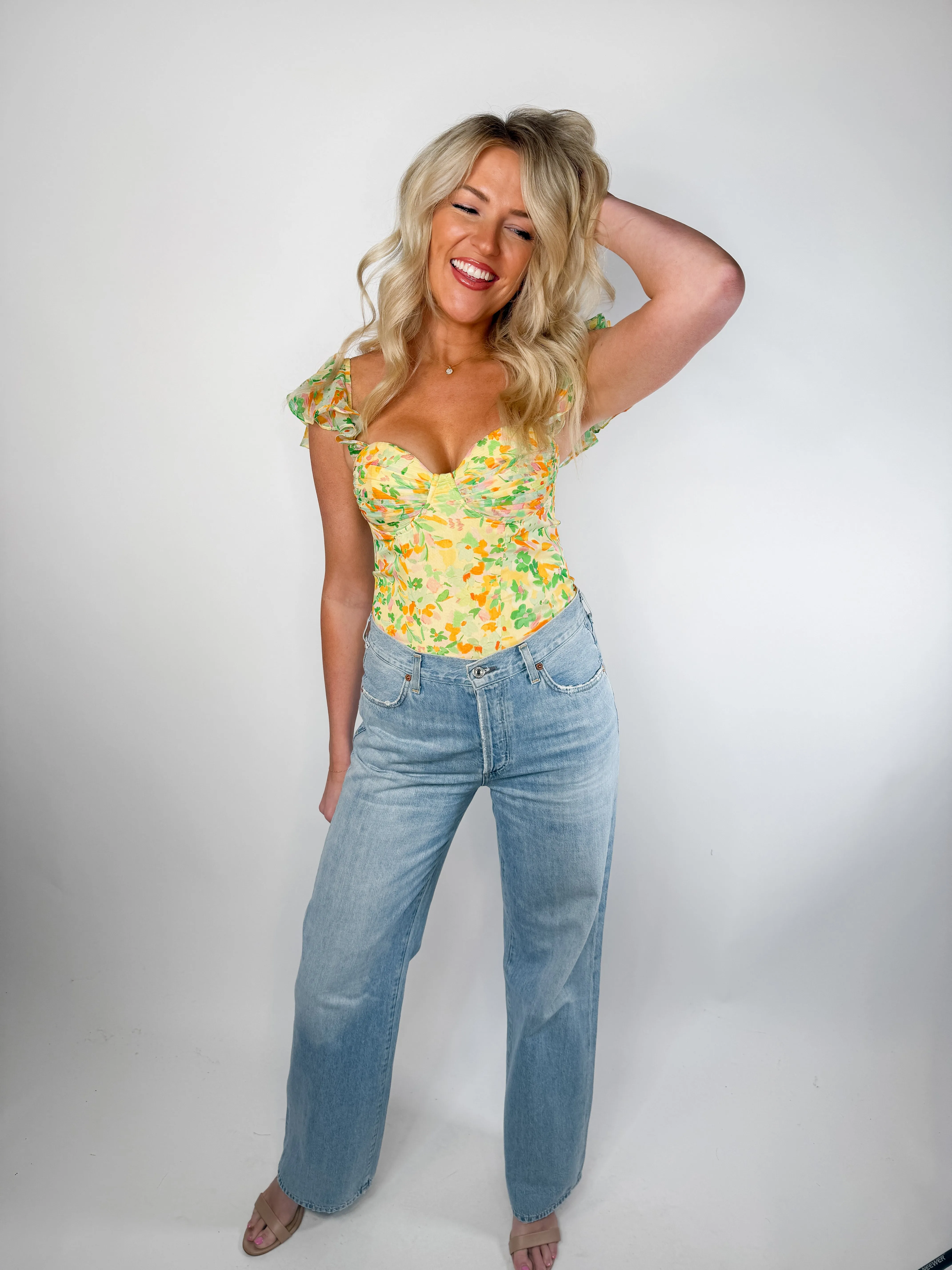 The Citrus Bloom Corset Top