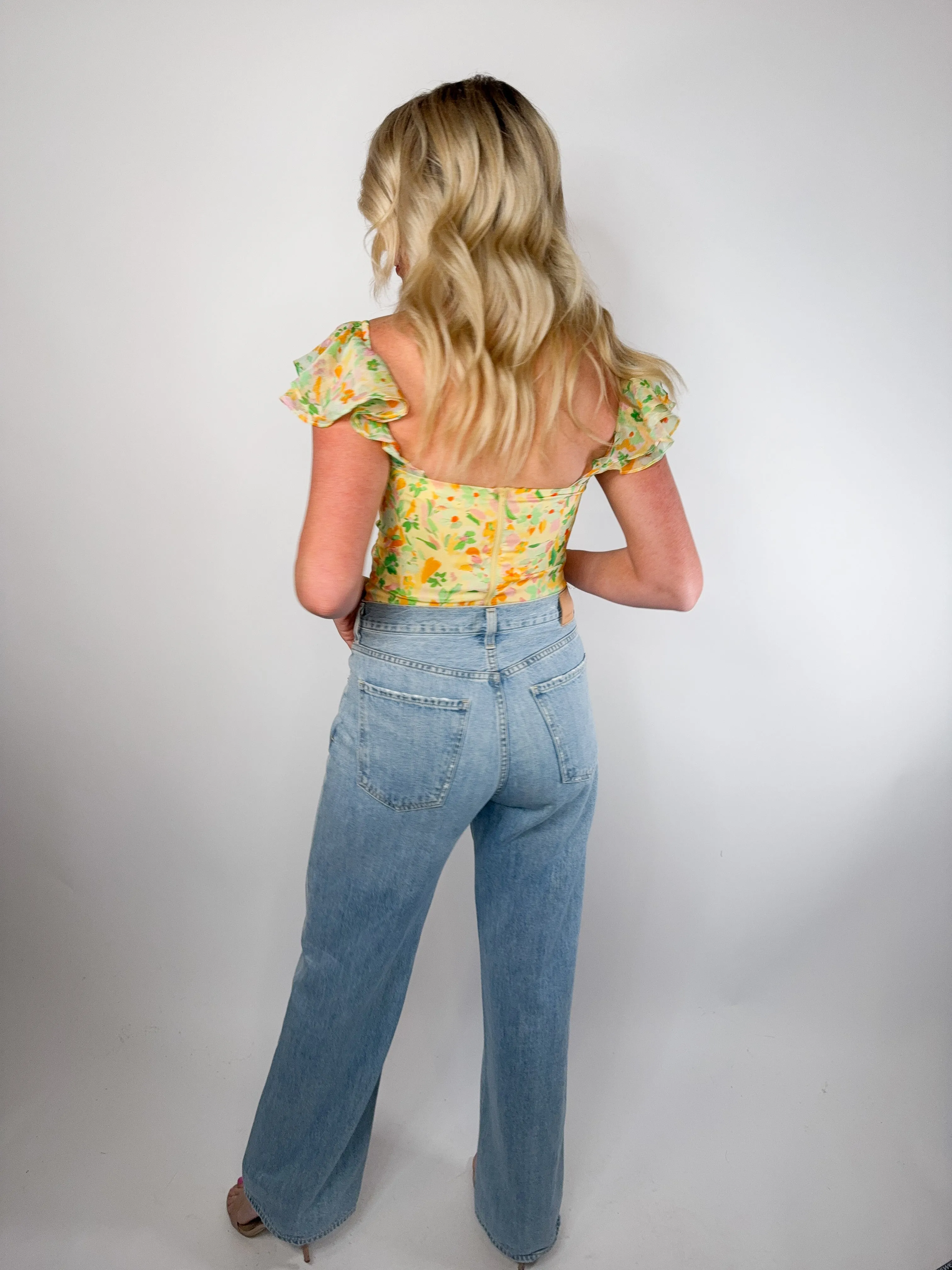 The Citrus Bloom Corset Top