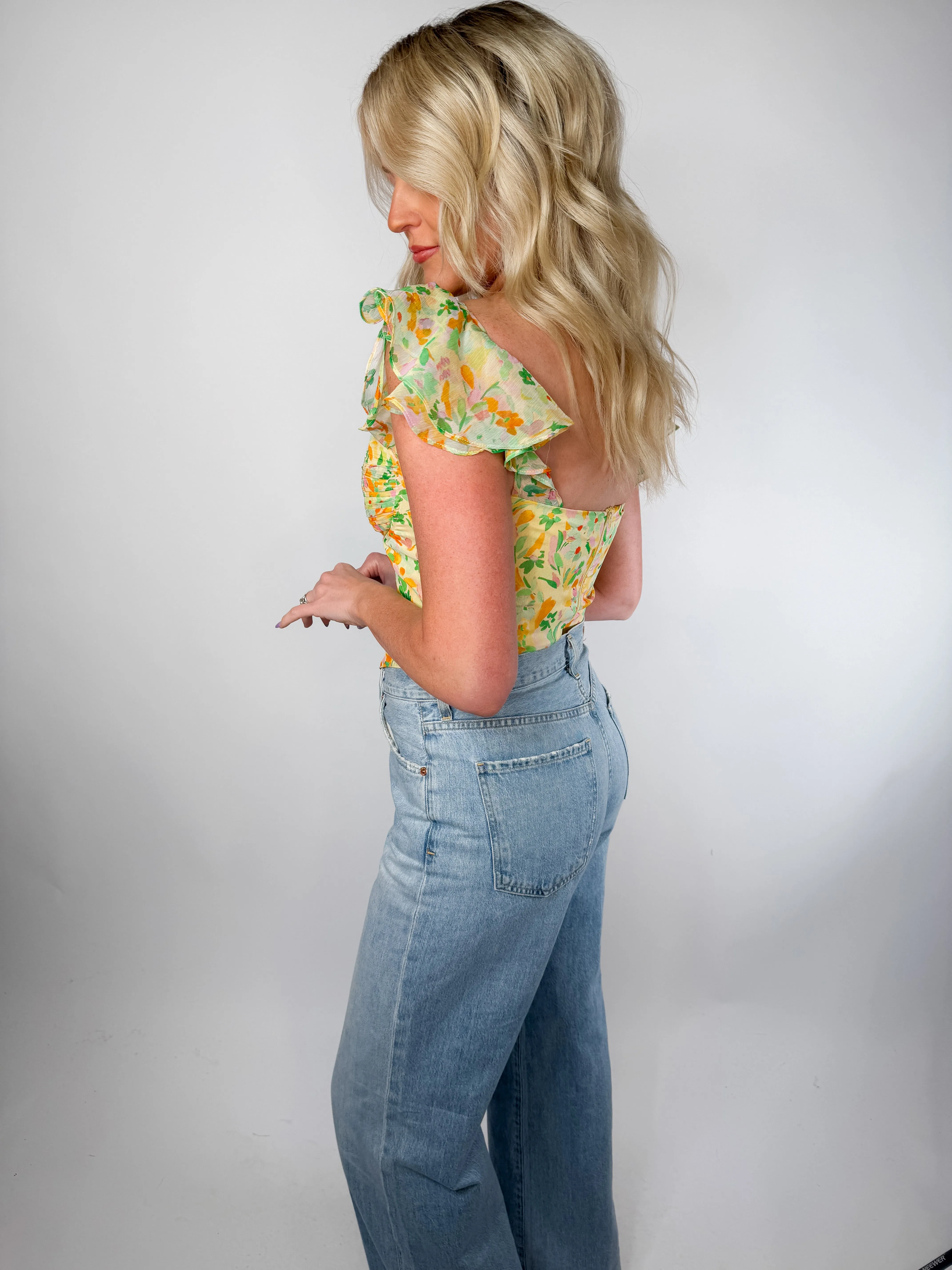 The Citrus Bloom Corset Top