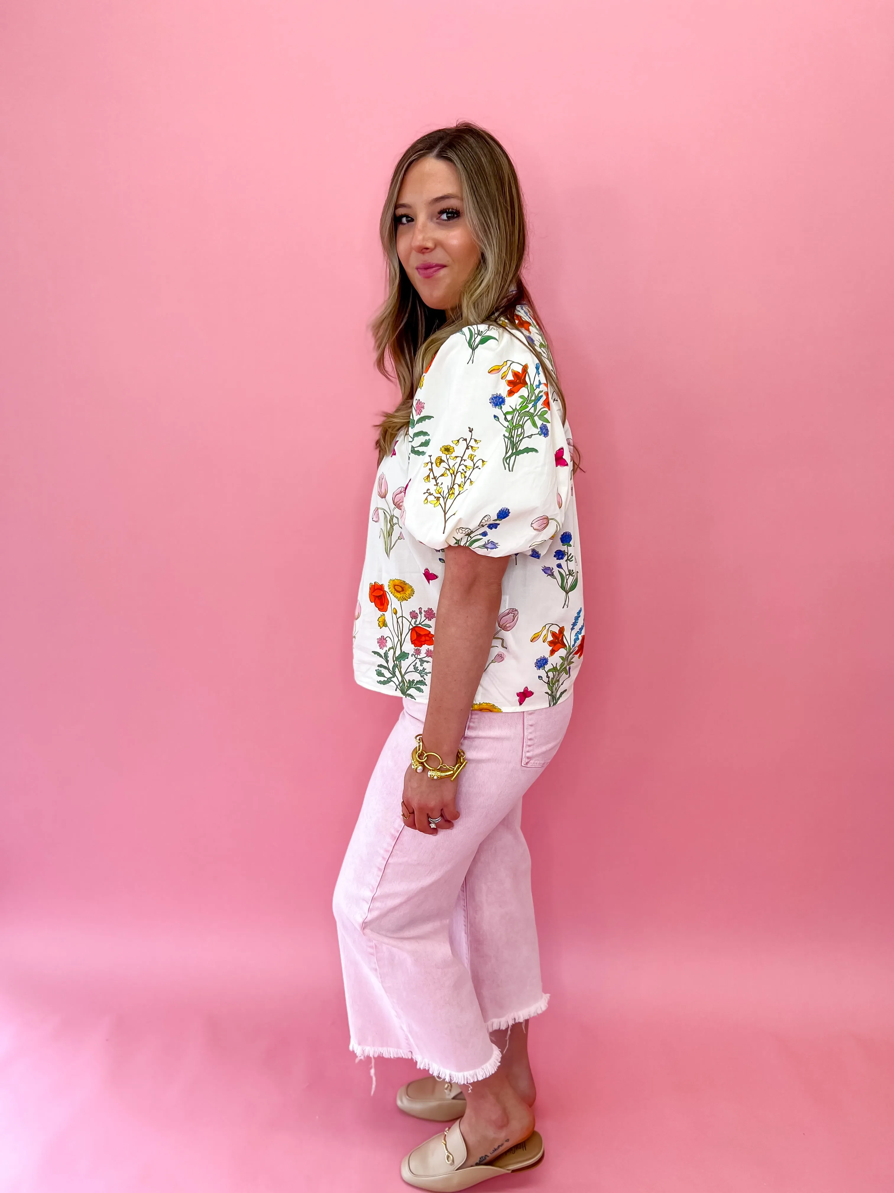 [THML] Meadow Grace Blouse - Cream