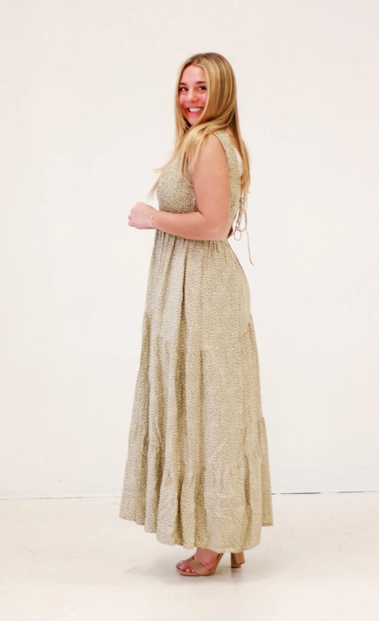 Tiny Blooms Smocked Maxi Dress