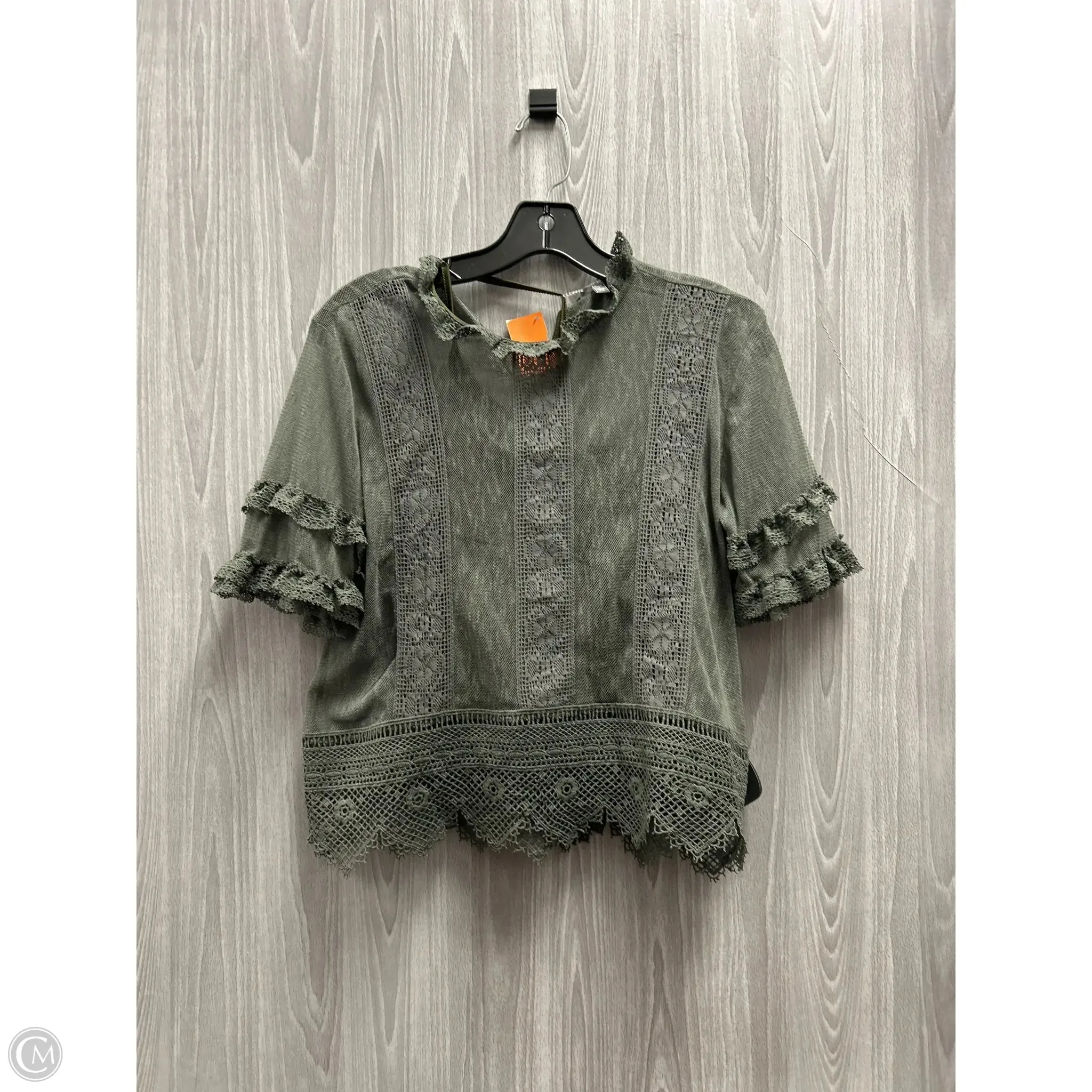 Top Short Sleeve By Blue Tassel In Green, Size: Sp