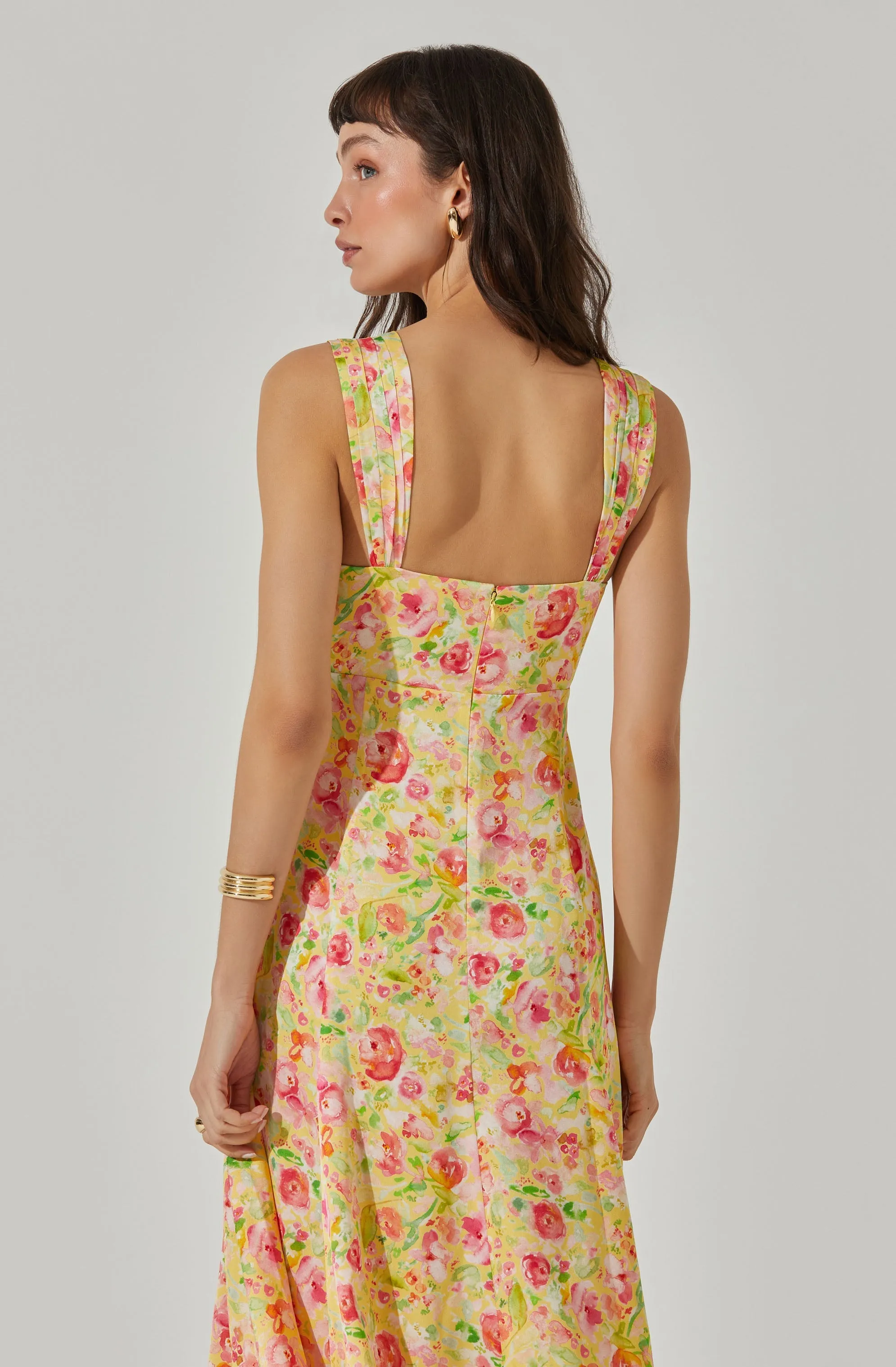 Twist Bust Midi Dress