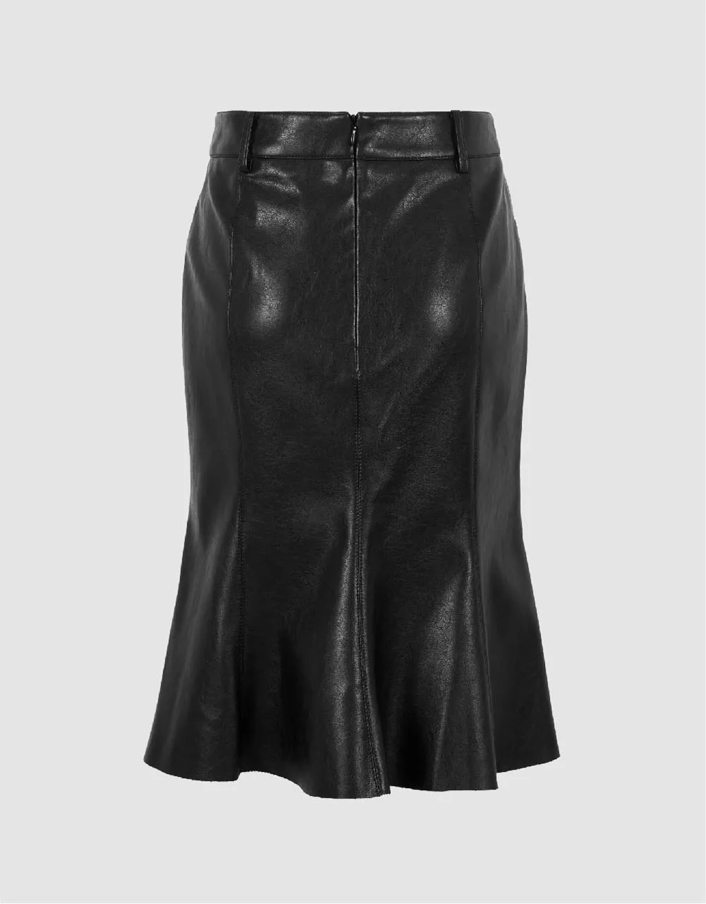 Vegan Leather Mini Fishtail Skirt