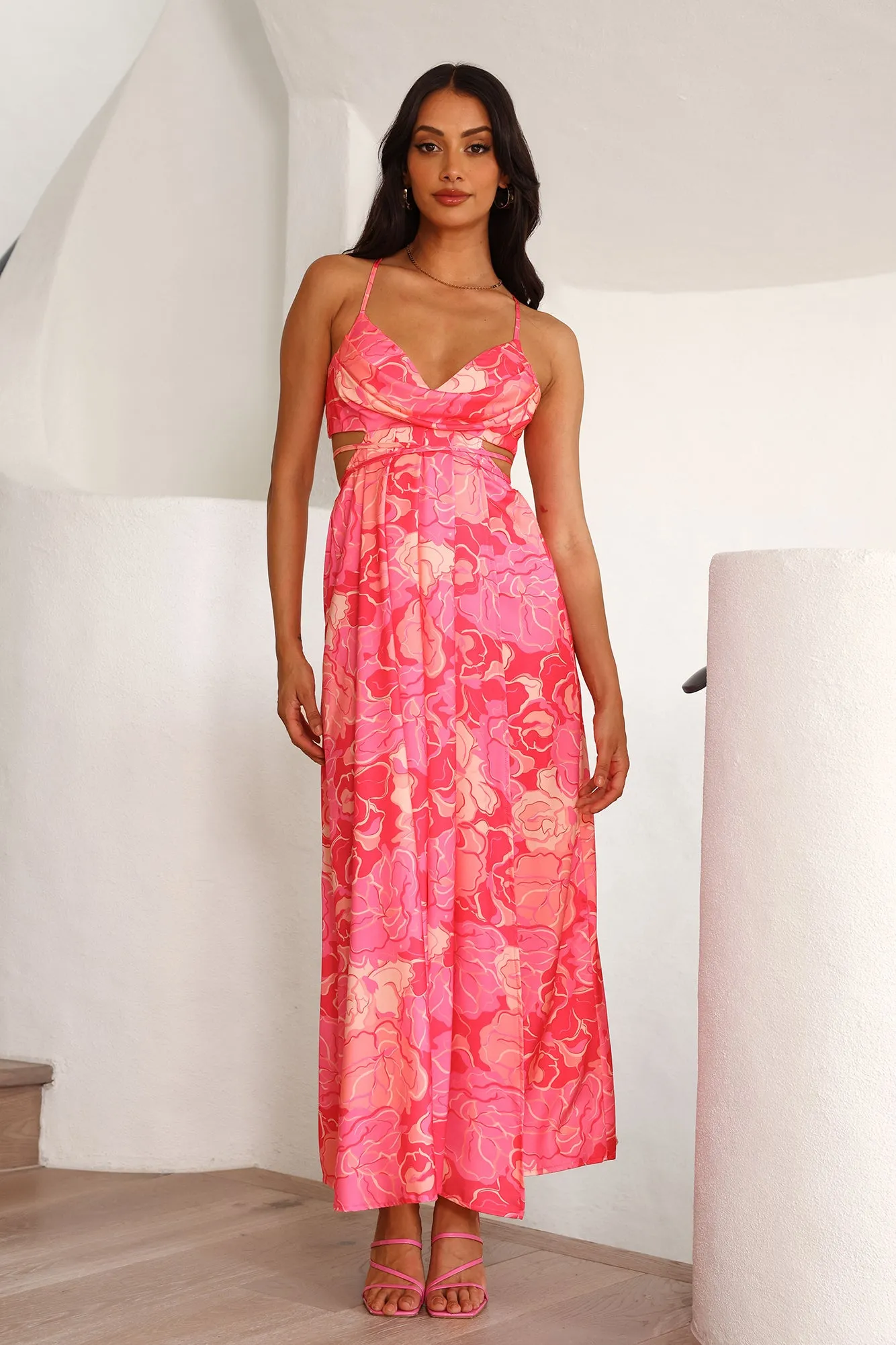 Vibe Of Greatness Maxi Dress Pink