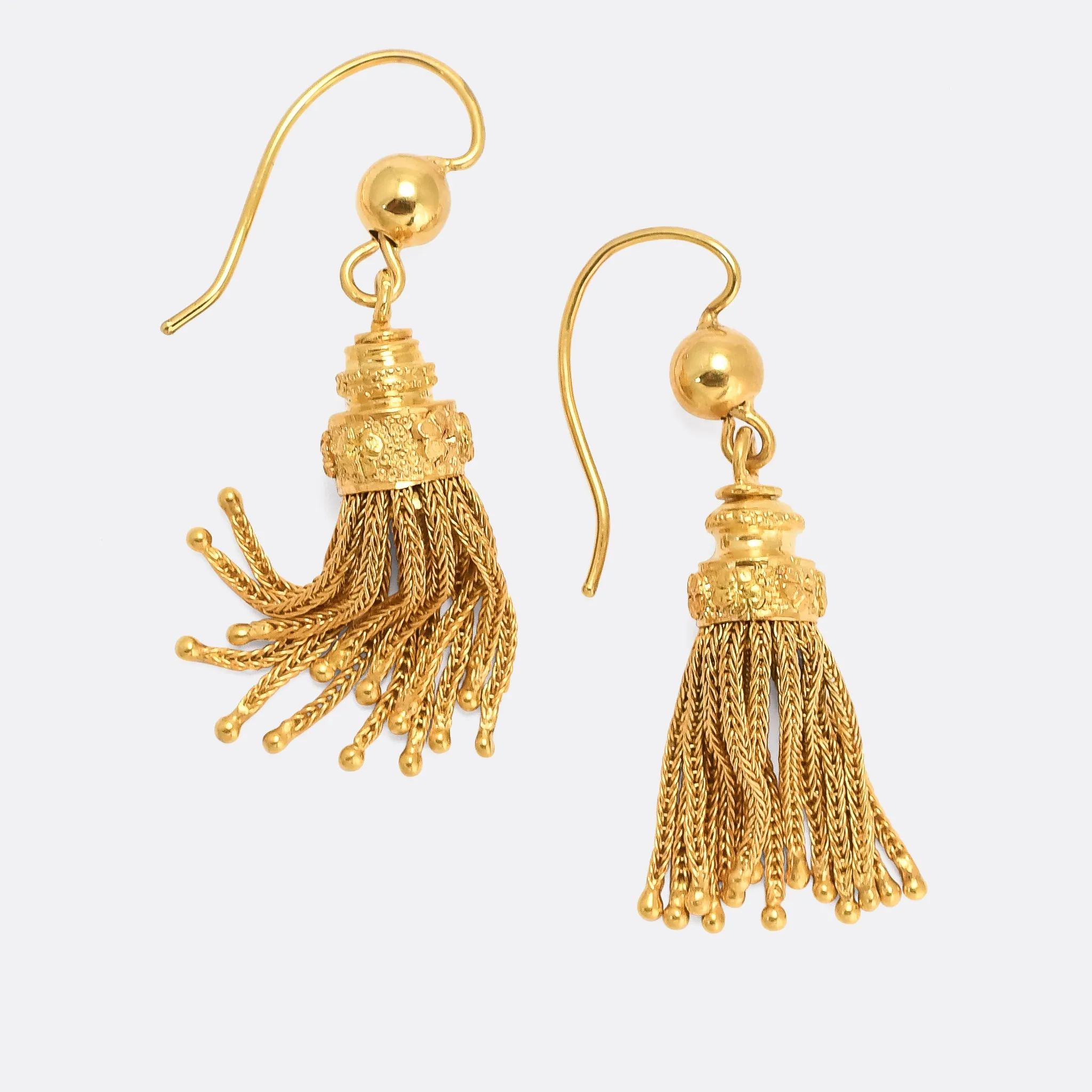 Victorian 18k Gold Tassel Earrings