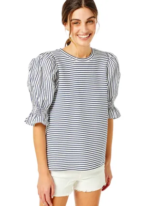 Wharf Top | Navy & White