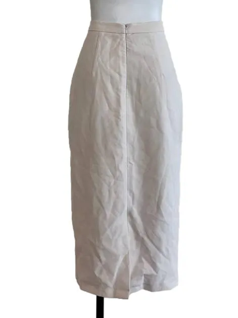 White Crepe Black Tube Skirt