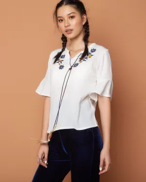 White Rafa  Tassel Tie