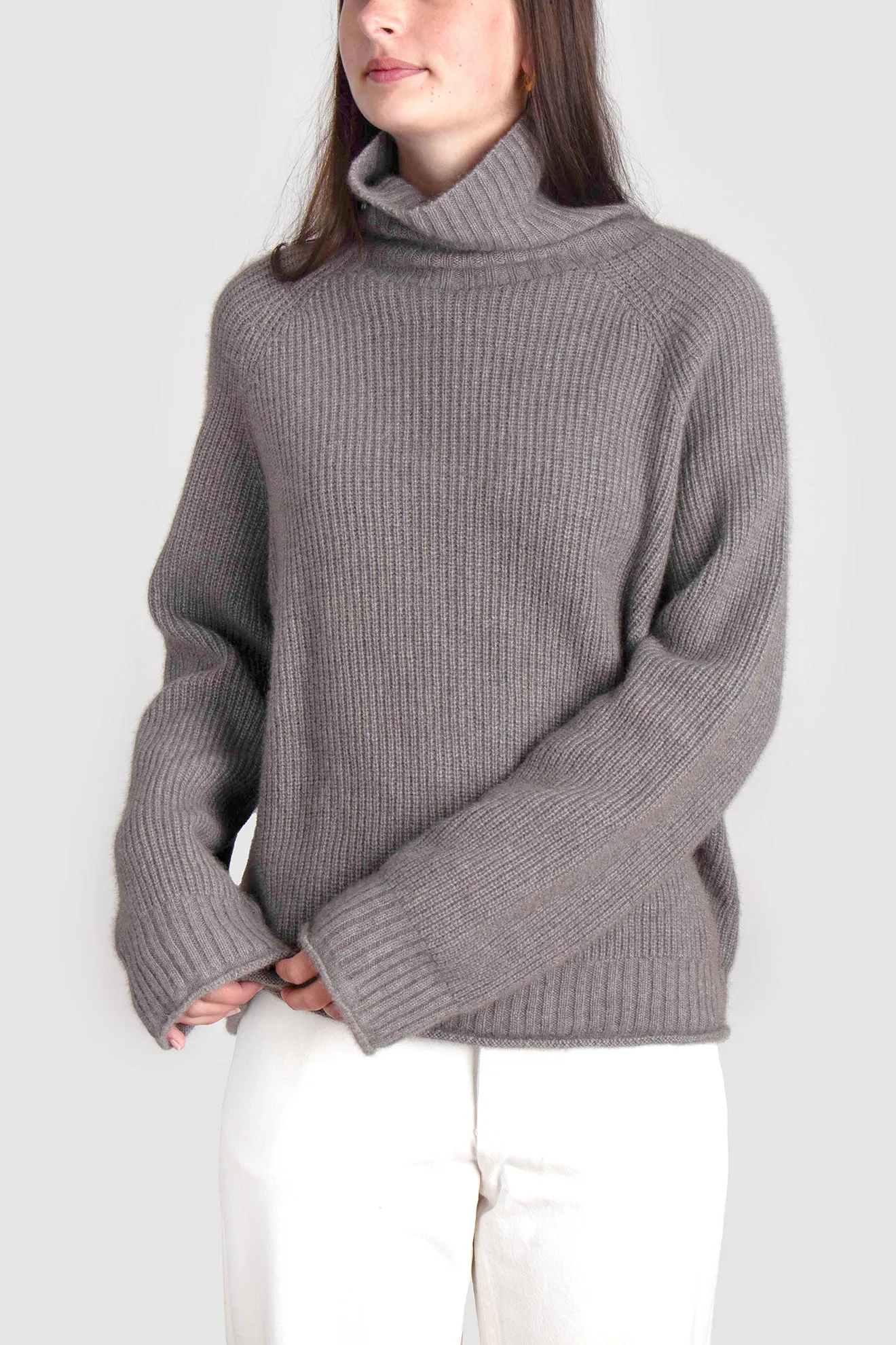 Womens Cirrus Chunky Rib Roll Neck