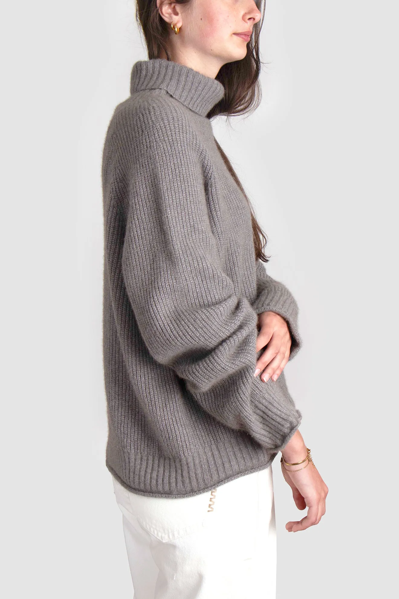Womens Cirrus Chunky Rib Roll Neck
