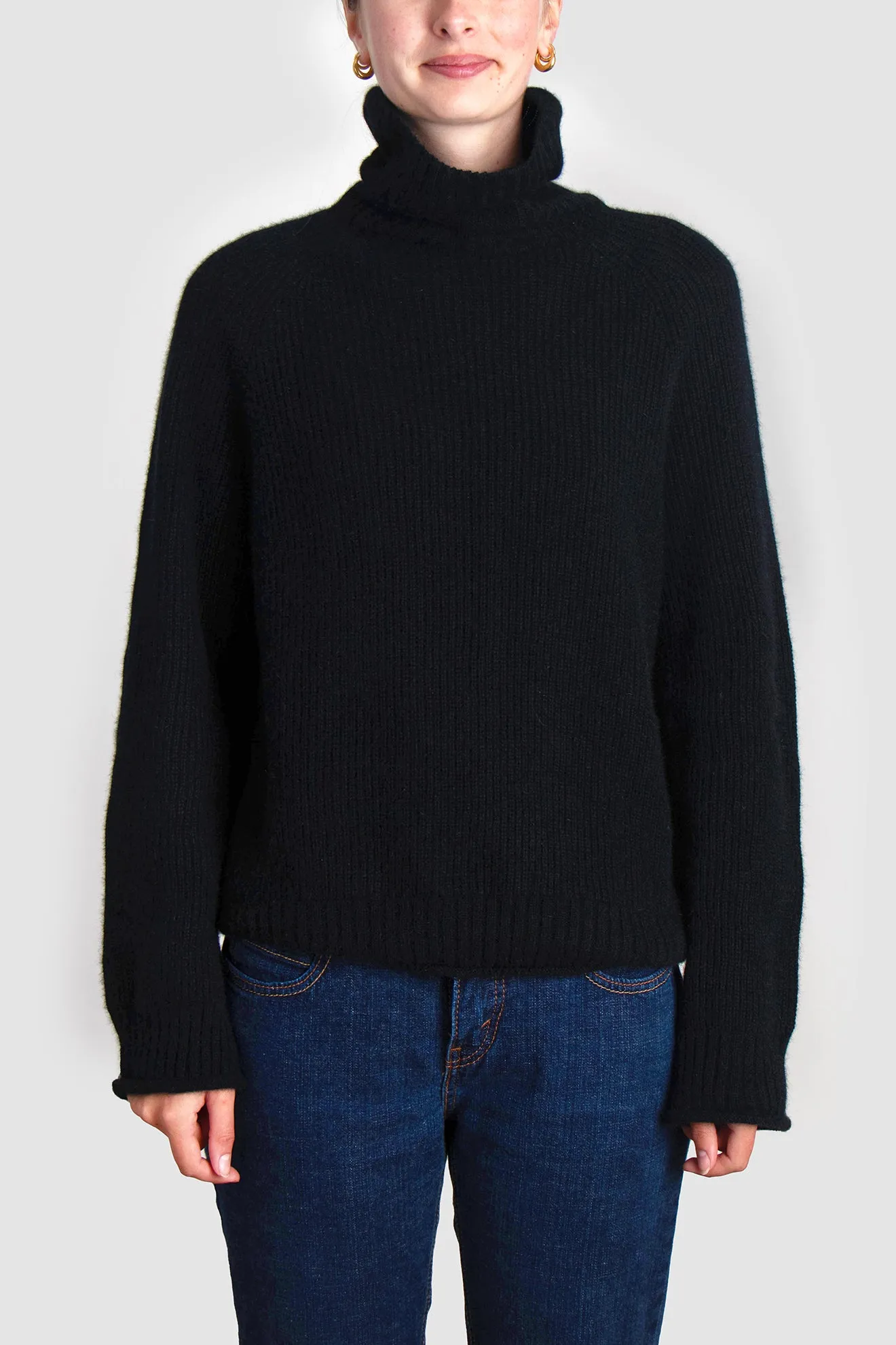 Womens Cirrus Chunky Rib Roll Neck