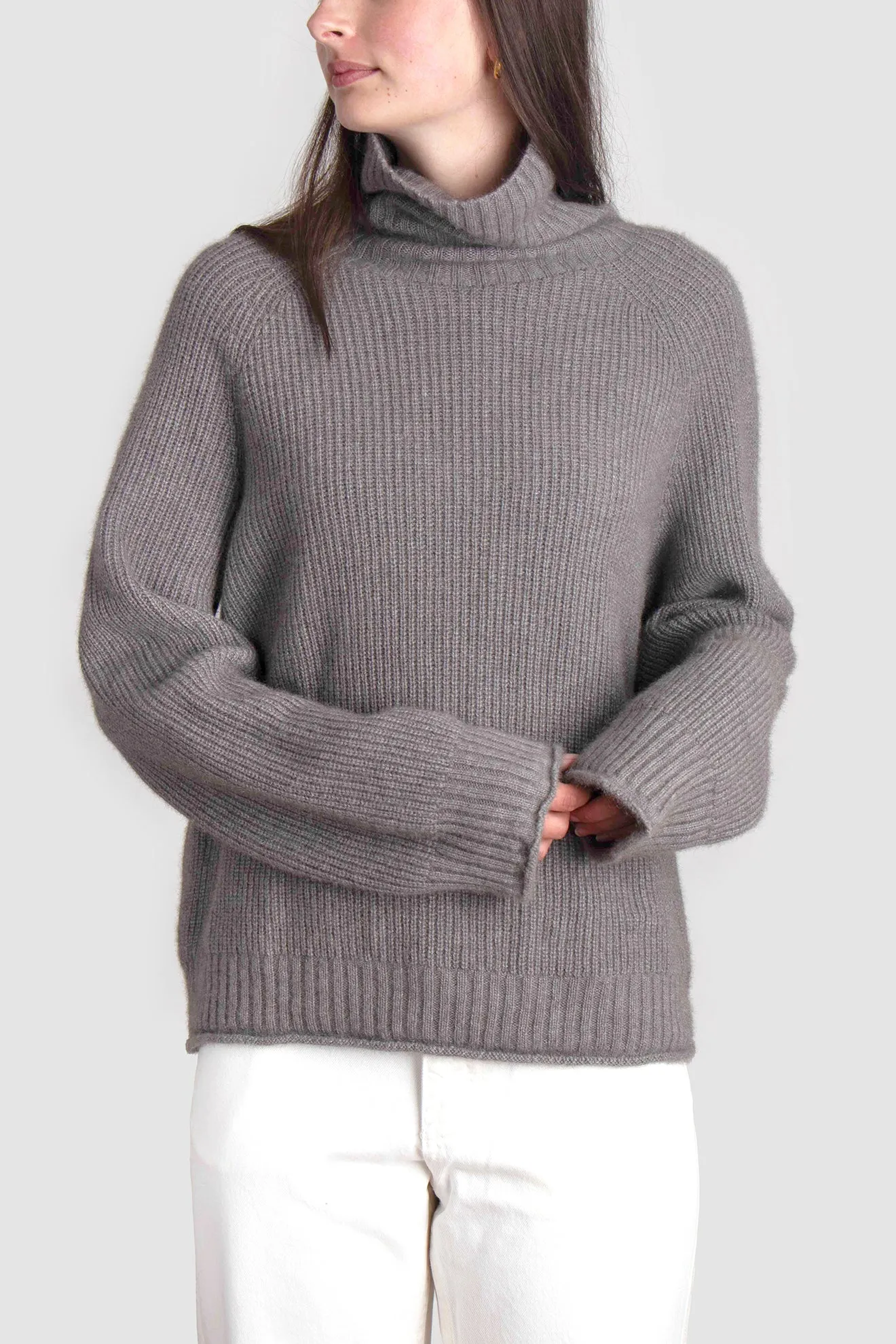 Womens Cirrus Chunky Rib Roll Neck