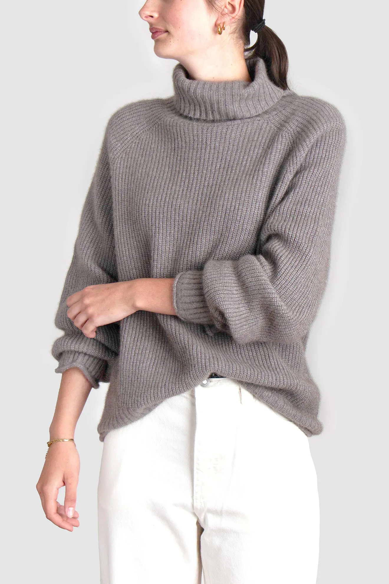 Womens Cirrus Chunky Rib Roll Neck