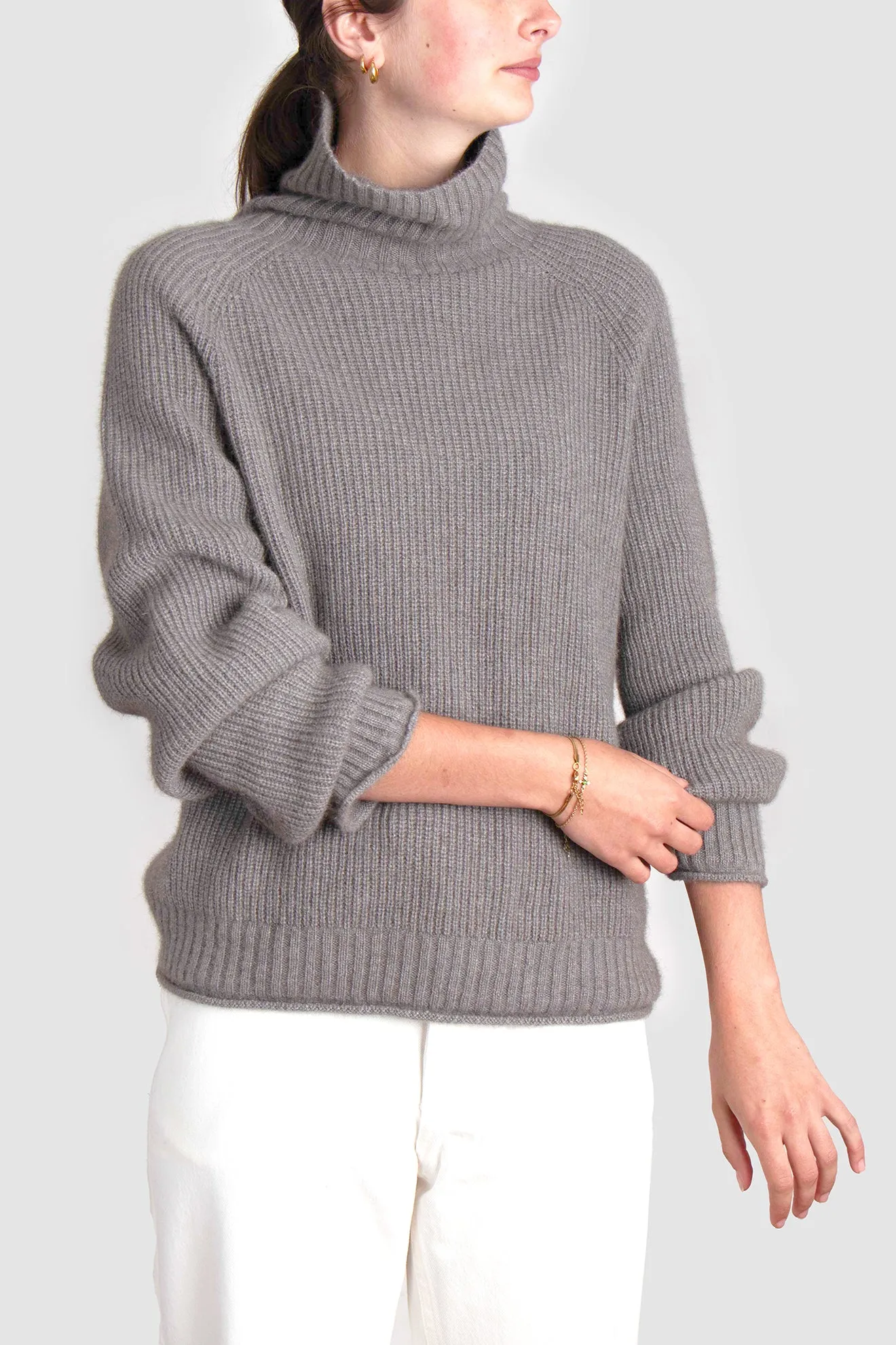 Womens Cirrus Chunky Rib Roll Neck