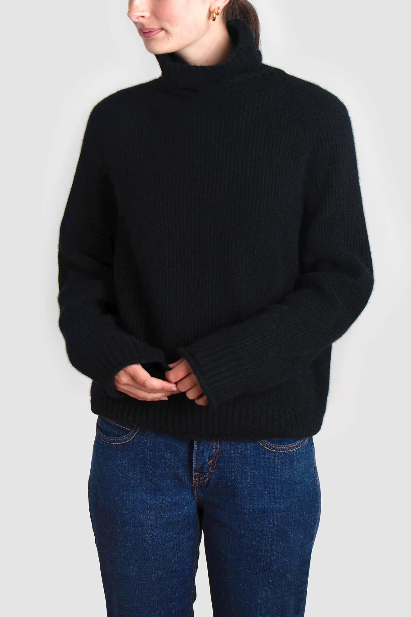 Womens Cirrus Chunky Rib Roll Neck