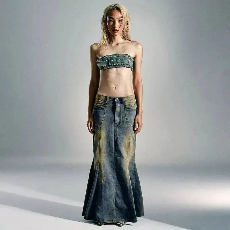 Women's Fashion Personality Denim Skirt