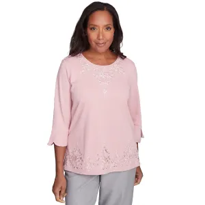 Women's Lace Cutout Split Sleeve Top - 90456