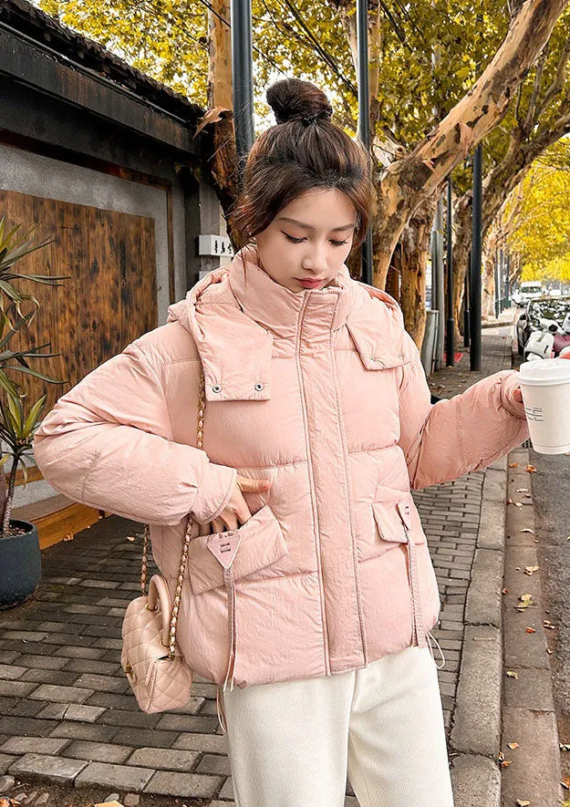 Women's Quilted Puffer Jacket in Solid Color with Padded Comfort