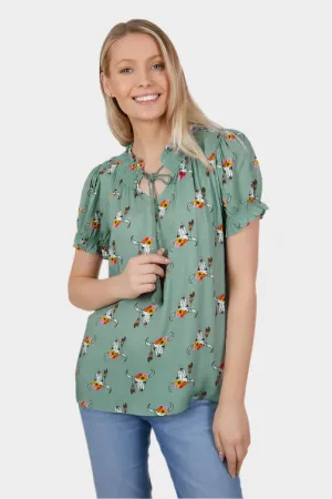 WRANGLER WOMENS ASTRID BLOUSE (KHAKI)