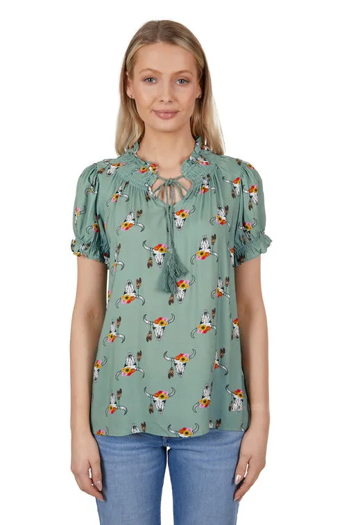 WRANGLER WOMENS ASTRID BLOUSE (KHAKI)